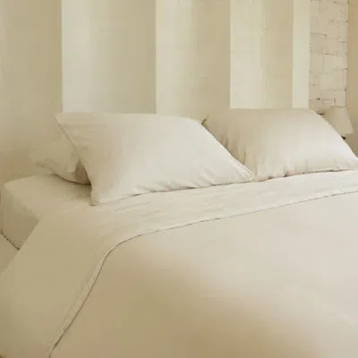 Aeptom Organic Natural Sateen Pillowcase Set In Oatmeal