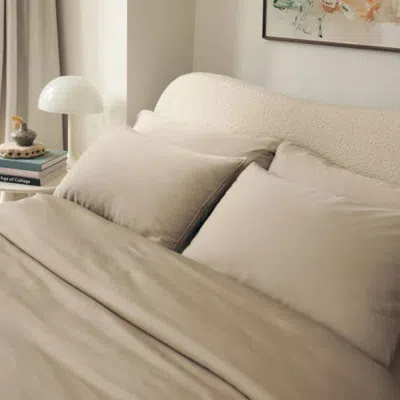 Aeptom Organic Natural Sateen Pillowcase Set In Stone