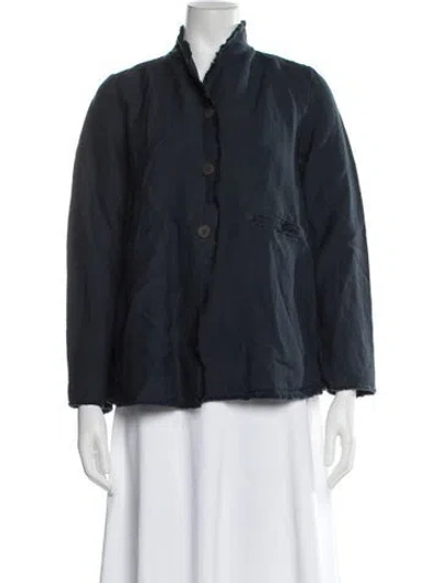 Pre-owned Aequamente Linen Jacket In Blue