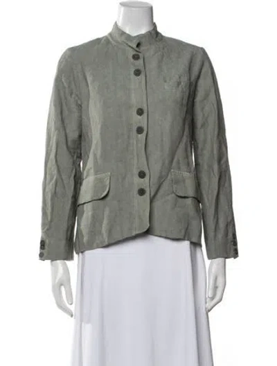 Pre-owned Aequamente Linen Jacket In Green