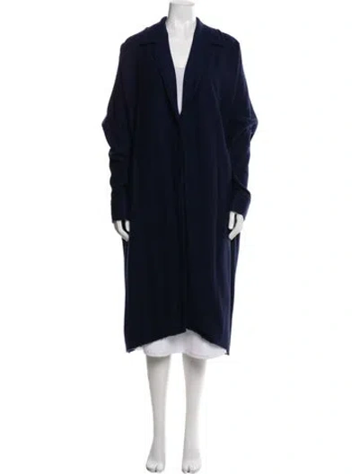 Pre-owned Aequamente Wool Coat In Blue