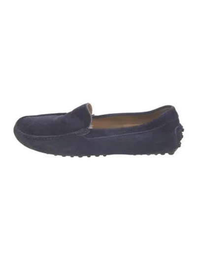 Pre-owned Aera Suede Loafers In Blue