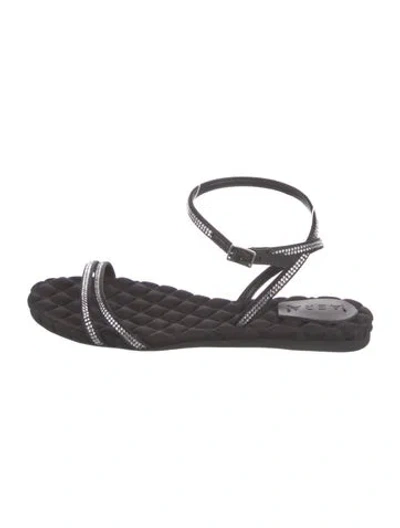 Pre-owned Aera Vegan Leather Sandals In Gray