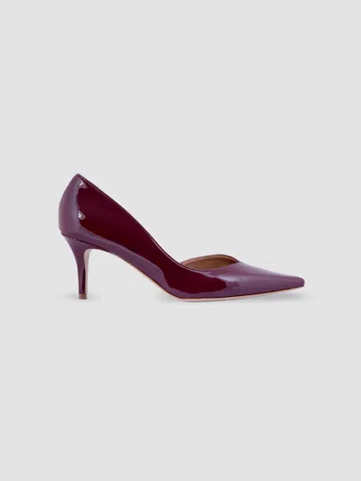 Aera Women's Anita 70mm Patent-effect Vegan Leather D'orsay Pumps In Purple