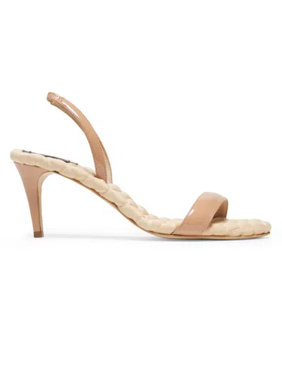 Aera Women's Claudia 75mm Patent Vegan Leather Slingback Sandals In Neutral