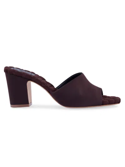 Aera Women's Giulia 70mm Suede Mules In Purple