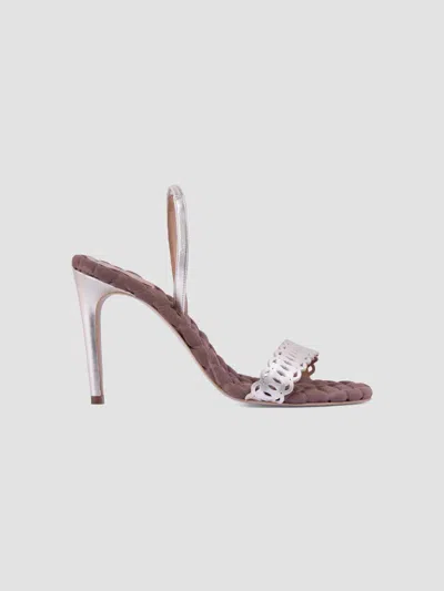 Aera Women's Vivien 95mm Slingback Sandals In Silver