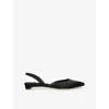 Aera Womens  Jackie Satin Slingback Flats In Black