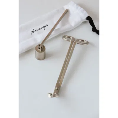 Aerangis Signature Stainless Steel Candle Care Set In Silver