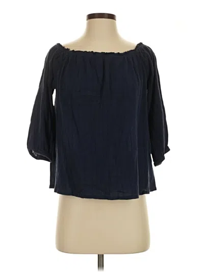 Pre-owned Aerie 3/4 Sleeve Blouse In Blue