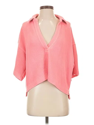Pre-owned Aerie 3/4 Sleeve Blouse In Pink