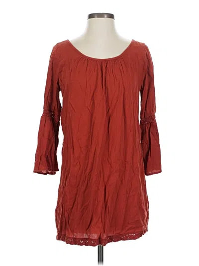 Pre-owned Aerie 3/4 Sleeve Blouse In Red