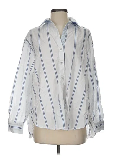 Pre-owned Aerie 3/4 Sleeve Blouse In White