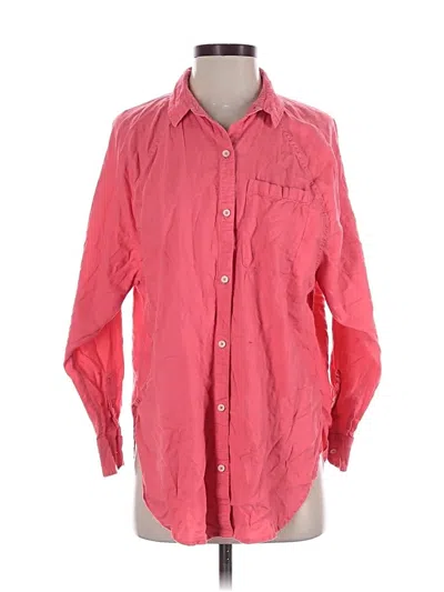 Pre-owned Aerie 3/4 Sleeve Button Down Shirt In Pink
