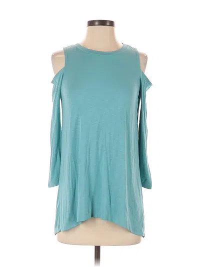Pre-owned Aerie 3/4 Sleeve T-shirt In Blue