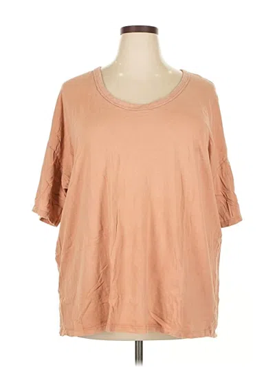 Pre-owned Aerie 3/4 Sleeve T-shirt In Brown