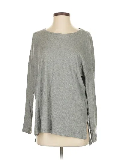 Pre-owned Aerie 3/4 Sleeve T-shirt In Gray