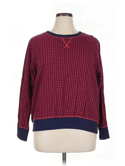 Pre-owned Aerie 3/4 Sleeve T-shirt In Red