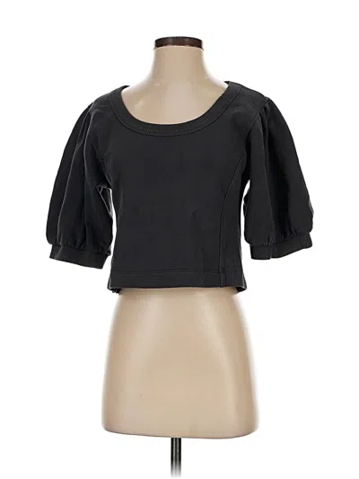 Pre-owned Aerie 3/4 Sleeve T-shirt In Black