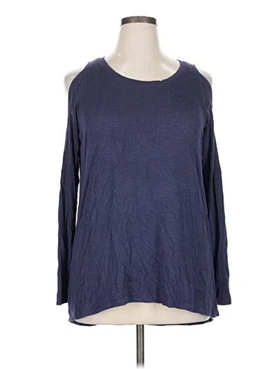 Pre-owned Aerie 3/4 Sleeve T-shirt In Blue