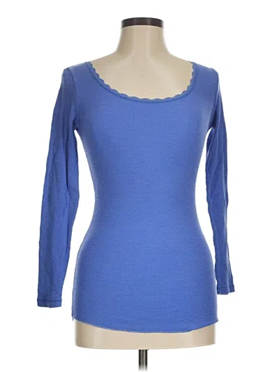 Pre-owned Aerie 3/4 Sleeve T-shirt In Blue