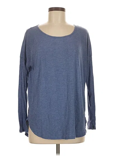 Pre-owned Aerie 3/4 Sleeve T-shirt In Blue