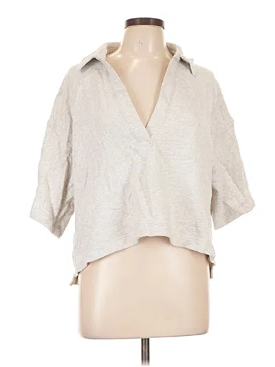 Pre-owned Aerie 3/4 Sleeve T-shirt In Gray
