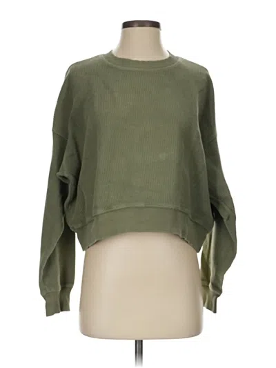 Pre-owned Aerie 3/4 Sleeve T-shirt In Green