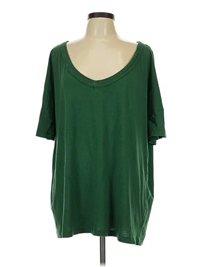 Pre-owned Aerie 3/4 Sleeve T-shirt In Green
