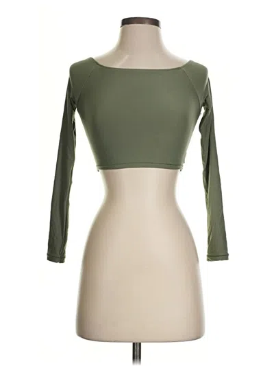 Pre-owned Aerie 3/4 Sleeve T-shirt In Green