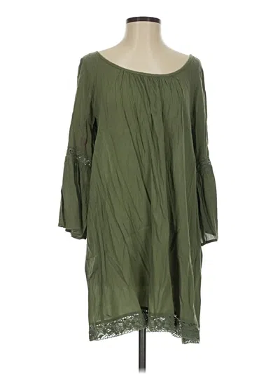 Pre-owned Aerie 3/4 Sleeve T-shirt In Green