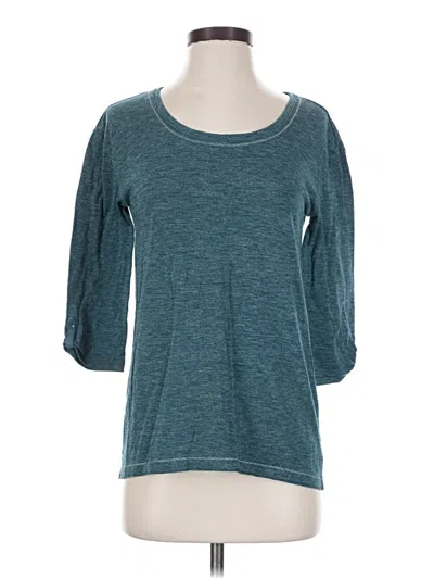 Pre-owned Aerie 3/4 Sleeve T-shirt In Teal