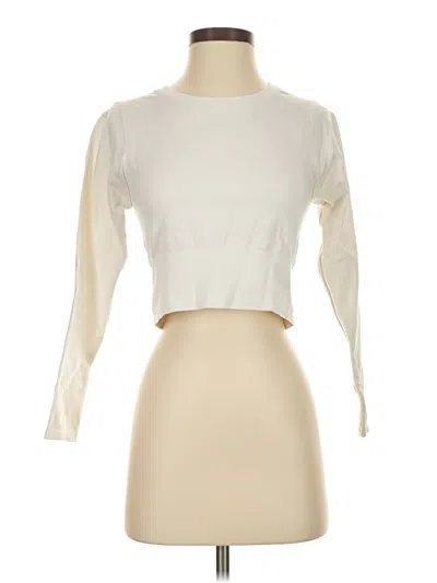 Pre-owned Aerie 3/4 Sleeve T-shirt In White