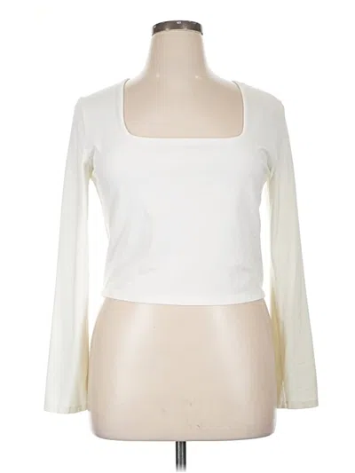 Pre-owned Aerie 3/4 Sleeve T-shirt In White