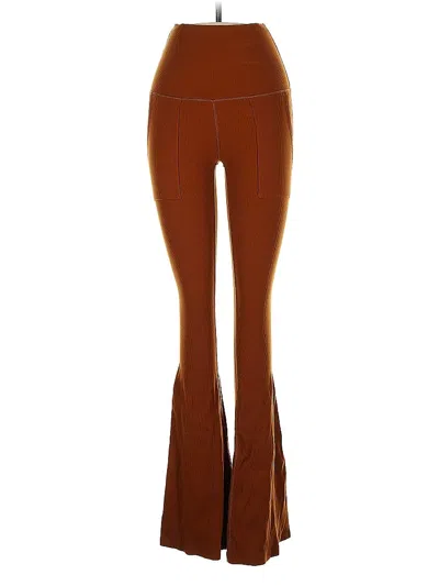 Pre-owned Aerie Active Pants In Brown