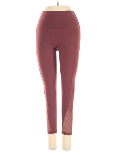 Pre-owned Aerie Active Pants In Burgundy