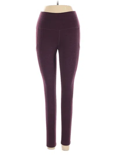 Pre-owned Aerie Active Pants In Burgundy