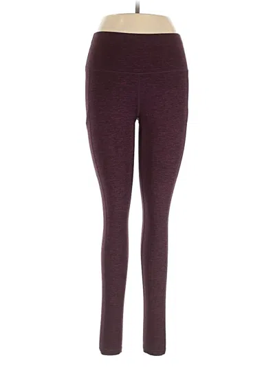 Pre-owned Aerie Active Pants In Burgundy