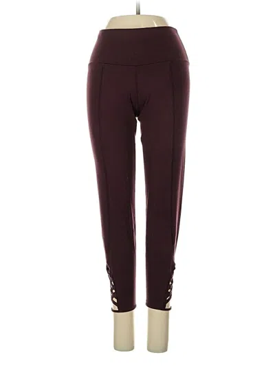 Pre-owned Aerie Active Pants In Burgundy