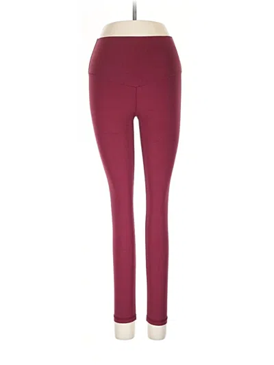 Pre-owned Aerie Active Pants In Burgundy