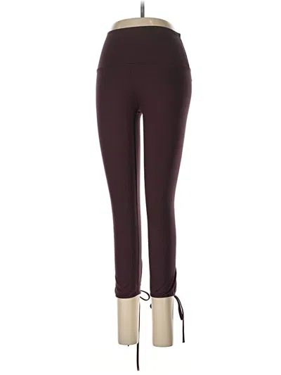 Pre-owned Aerie Active Pants In Burgundy