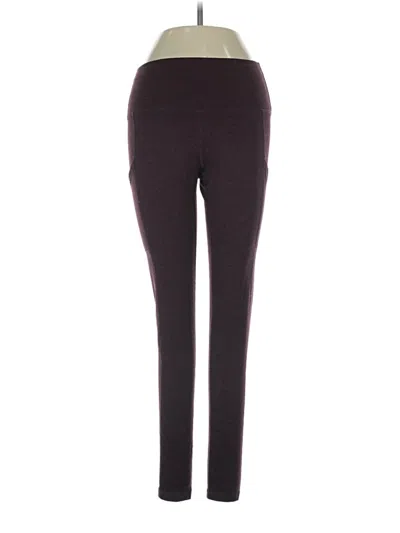 Pre-owned Aerie Active Pants In Burgundy