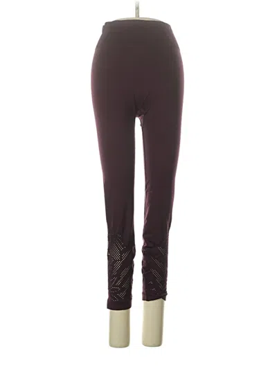 Pre-owned Aerie Active Pants In Burgundy