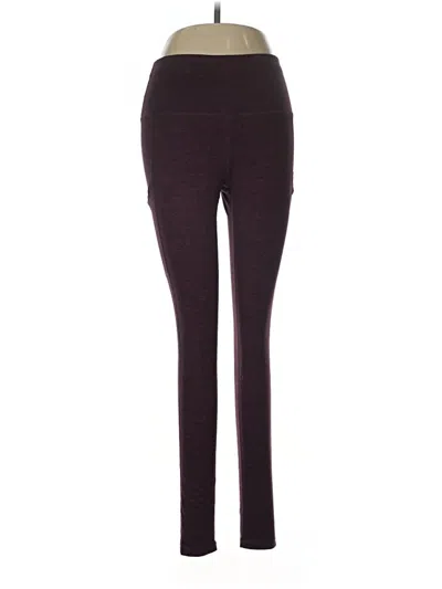 Pre-owned Aerie Active Pants In Burgundy