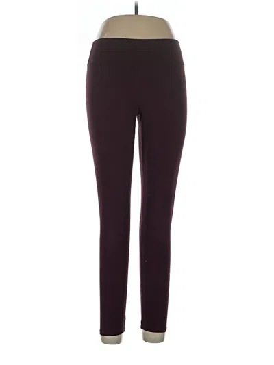 Pre-owned Aerie Active Pants In Burgundy