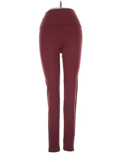 Pre-owned Aerie Active Pants In Burgundy