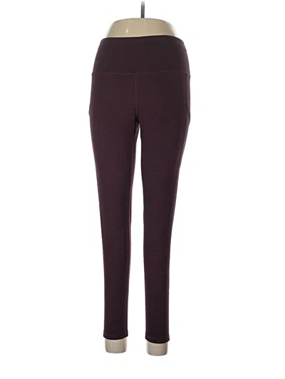 Pre-owned Aerie Active Pants In Burgundy