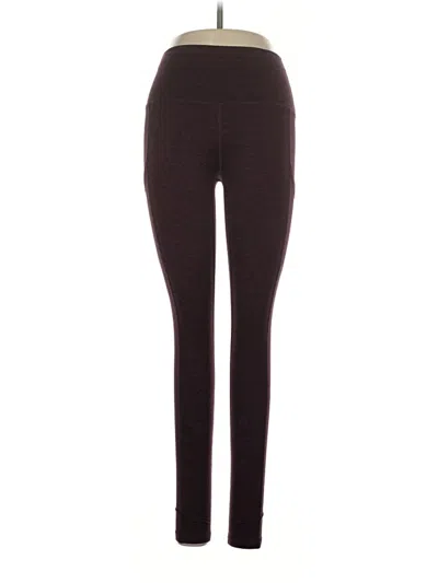 Pre-owned Aerie Active Pants In Burgundy