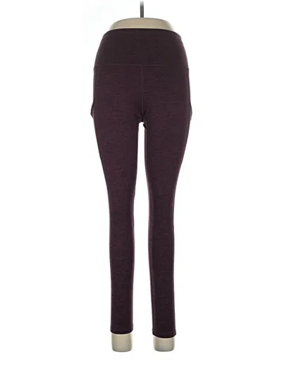 Pre-owned Aerie Active Pants In Burgundy
