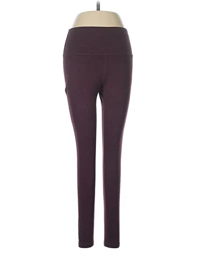 Pre-owned Aerie Active Pants In Burgundy
